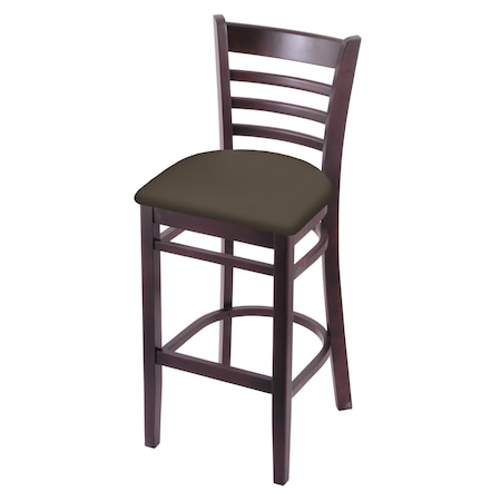 Holland Bar Stool Co 30" Bar Stool, Dark Cherry Finish, Canter Earth Seat 314030DC006